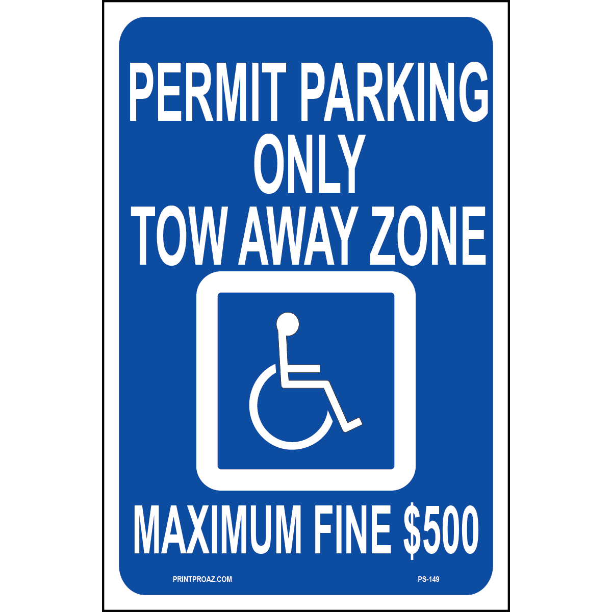 Georgia Accessible Parking Sign, Aluminum, PS-149