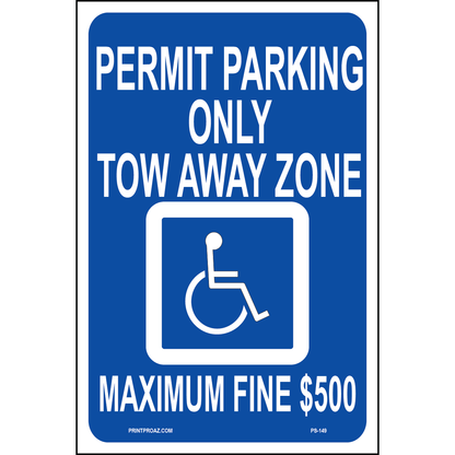 Georgia Accessible Parking Sign, Aluminum, PS-149