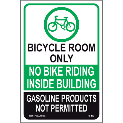 Bicycle Room Only Sign, Aluminum, PS-425