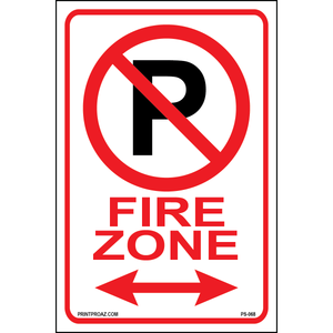 Fire Zone (Arrow Both Sides), Aluminum, PS-068