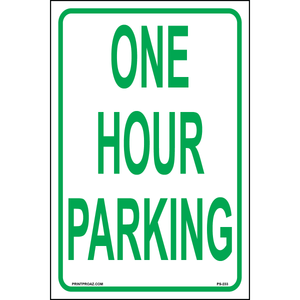 One Hour Parking Sign, Aluminum, PS-233