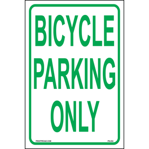 Bicycle Parking Only Sign, Aluminum, PS-234