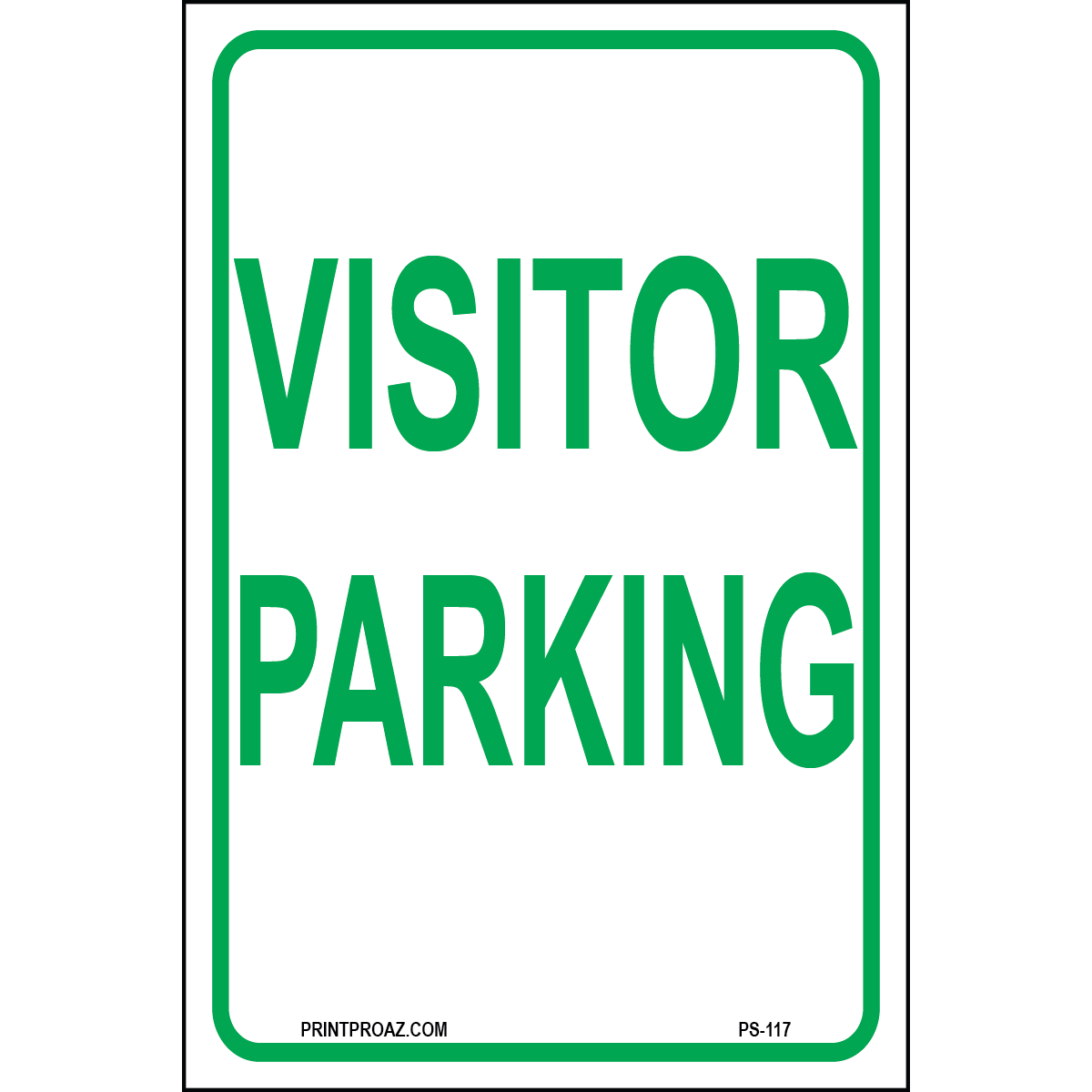 Visitor Parking, Aluminum, PS-117