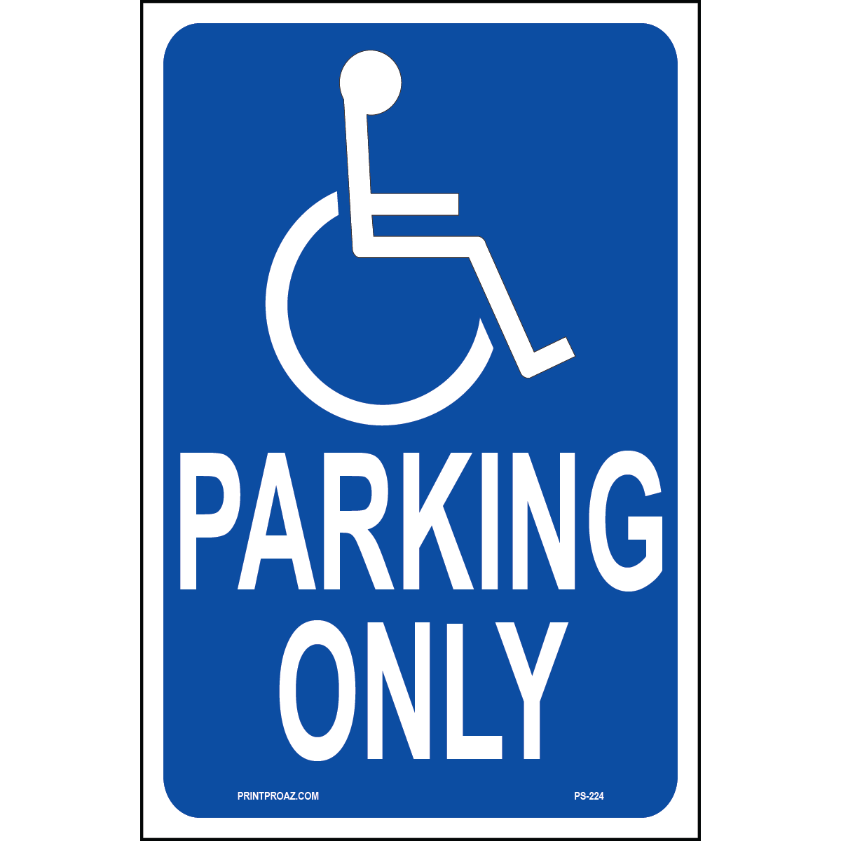 Iowa Accessible Parking Sign, Aluminum, PS-224
