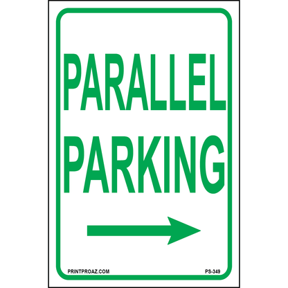 Texas Parallel Parking (Right Arrow) Sign, Aluminum, PS-349