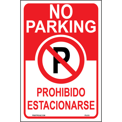 No Parking (Prohibido Estacionarse), Aluminum, PS-019