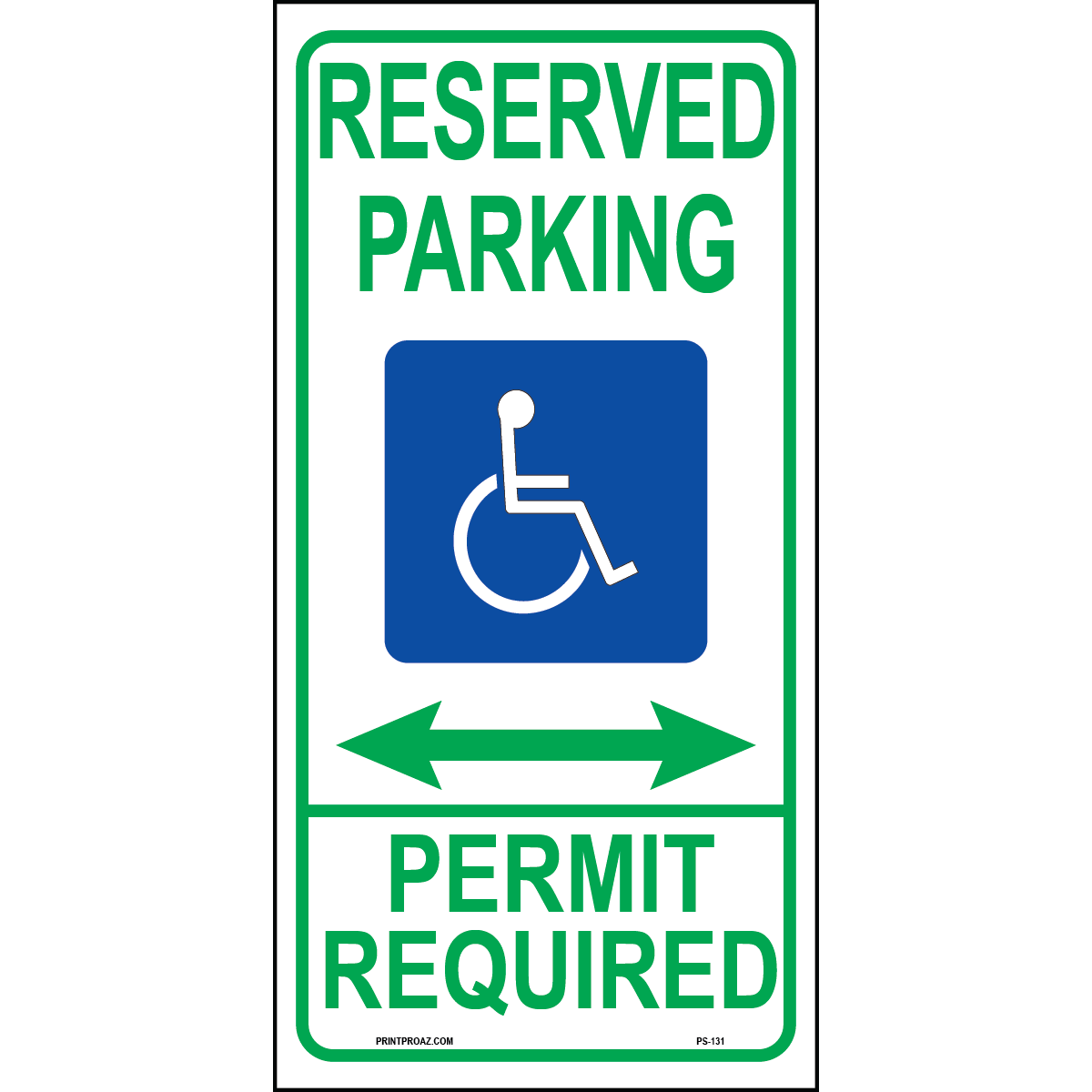 Delaware Accessible Parking Sign, Aluminum, PS-131