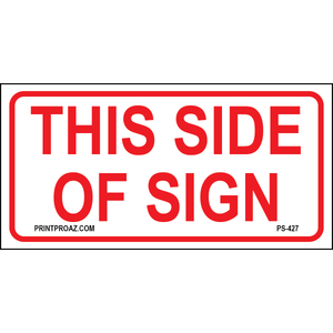12x6 This Side of Sign, Aluminum, PS-427