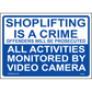 Activities Monitored By Video Sign, Aluminum, PS-398