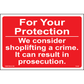 Shoplifting Is A Crime Sign, Aluminum, PS-404