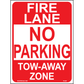 Fire Lane No Parking Tow-Away Zone, Aluminum, PS-087