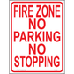 Fire Zone No Parking No Stopping, Aluminum, PS-063