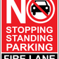 No Stopping Standing Parking Fire Lane, Aluminum, PS-047