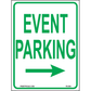 Event Parking (Arrow Right), Aluminum, PS-094