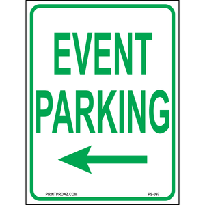 Event Parking (Arrow Left), Aluminum, PS-097