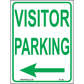 Visitor Parking (Arrow Left), Aluminum, PS-100