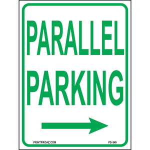 Texas Parallel Parking (Right Arrow) Sign, Aluminum, PS-349