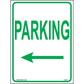 Parking (Left Arrow) Sign, Aluminum, PS-230