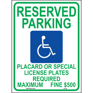 Hawaii Accessible Parking Sign, Aluminum, PS-150