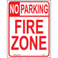 No Parking Fire Zone, Aluminum, PS-058