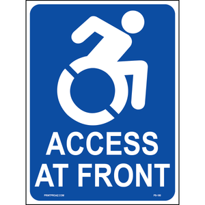 New York Accessible Parking Sign (Access at Front), Aluminum, PS-180