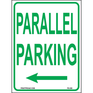 Texas Parallel Parking (Left Arrow) Sign, Aluminum, PS-350