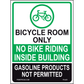 Bicycle Room Only Sign, Aluminum, PS-425