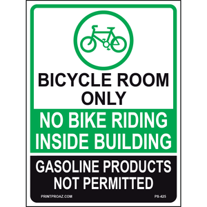 Bicycle Room Only Sign, Aluminum, PS-425