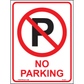 No Parking Sign, Aluminum, PS-001
