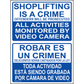 Bilingual Activities Monitored By Video Sign, Aluminum, PS-403