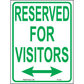 Reserved for Visitor (Arrow Both Sides), Aluminum, PS-104