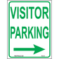 Visitor Parking (Arrow Right), Aluminum, PS-101