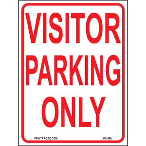 Visitor Parking Only, Aluminum, PS-099