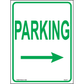 Parking (Right Arrow) Sign, Aluminum, PS-231
