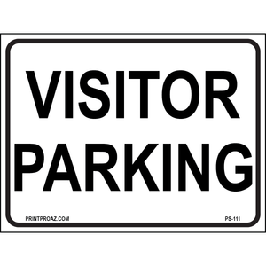 Visitor Parking (Landscape), Aluminum, PS-111