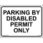 California Accessible Parking Sign(Parking By Disabled), Aluminum, PS-146