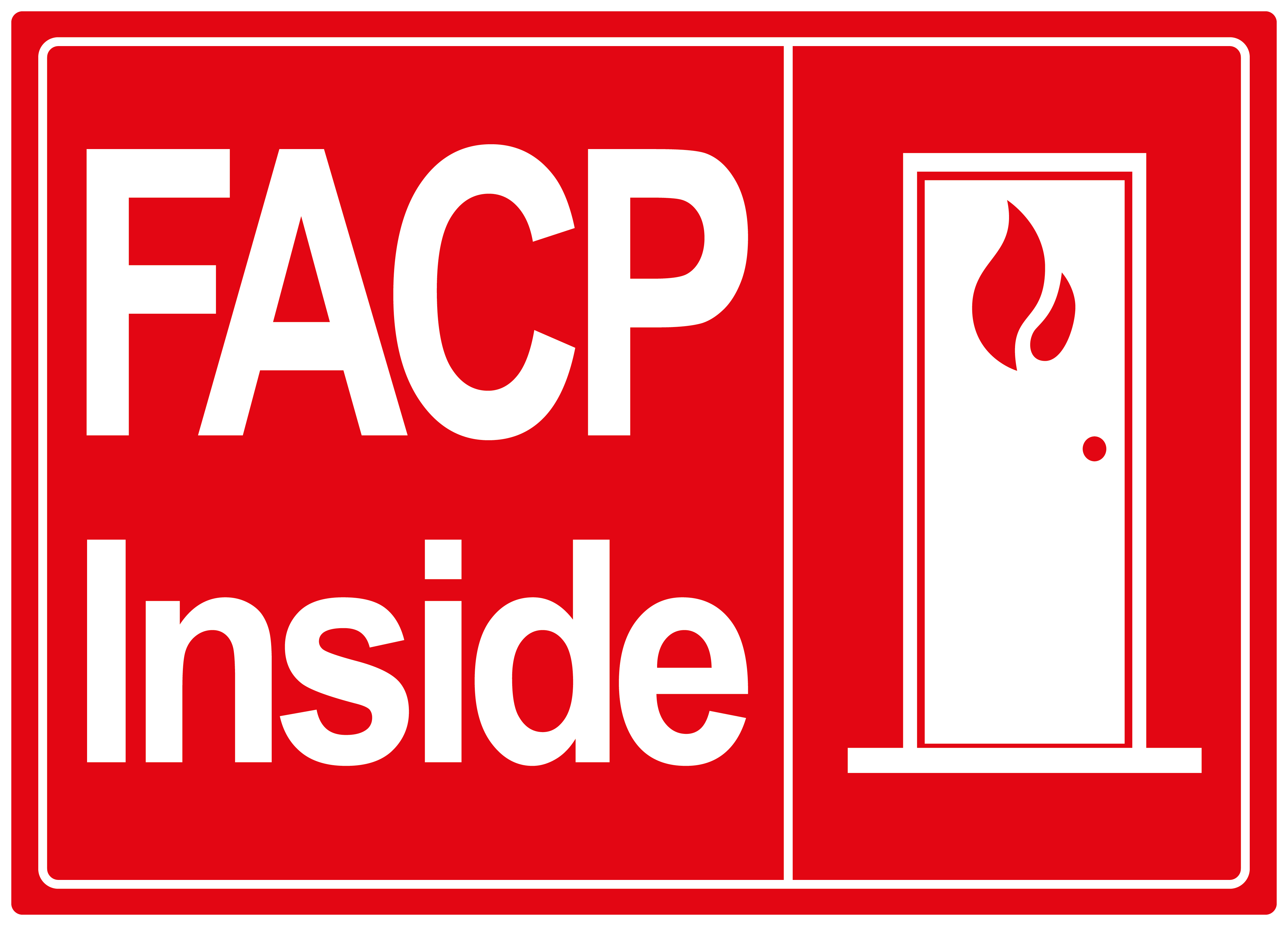 Fire Alarm Control Panel Sign: FACP | NFPA Fire Sign