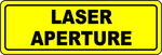 Laser aperture warning safety vinyl label