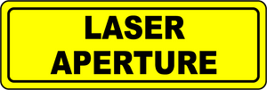 Laser aperture warning safety vinyl label