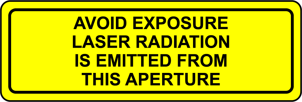 Avoid exposure laser radiation aperture safety label