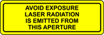 Avoid exposure laser radiation aperture safety label