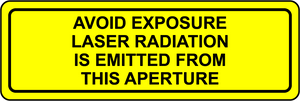 Avoid exposure laser radiation aperture safety label