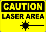 Caution laser area safety warning vinyl aluminum sign
