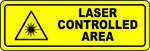 Laser controlled area safety vinyl label