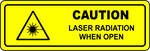 Caution laser radiation when open safety label