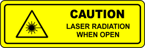 Caution laser radiation when open safety label