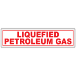 Liquefied petroleum gas vinyl label for identifying LPG cylinders, tanks, and piping safely