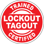 Lockout tagout certified vinyl hard hat safety sticker