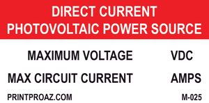 2X4 Aluminum Direct Current Photovoltaic Power Source M-025