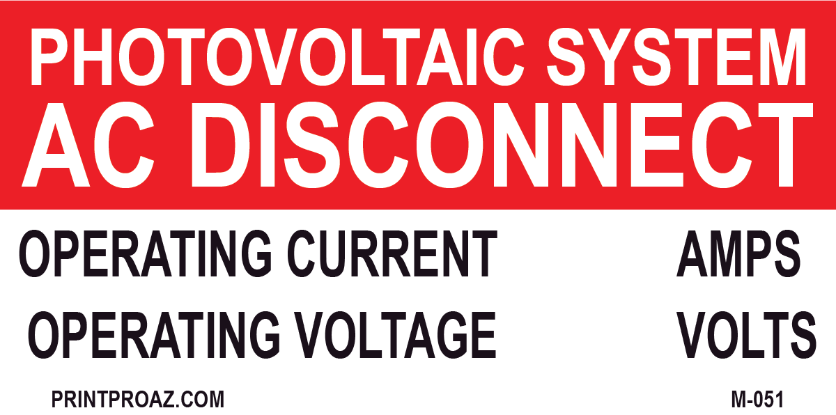 2X4 Aluminum Photovoltaic System AC Disconnect M-051